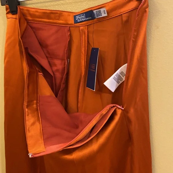 NWT POLO RALPH LAUREN 100% SILK SLACKS - Picture 8 of 14